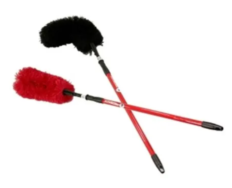 Microfibre Duster with Extendable Handle (110–160cm) Red & Black