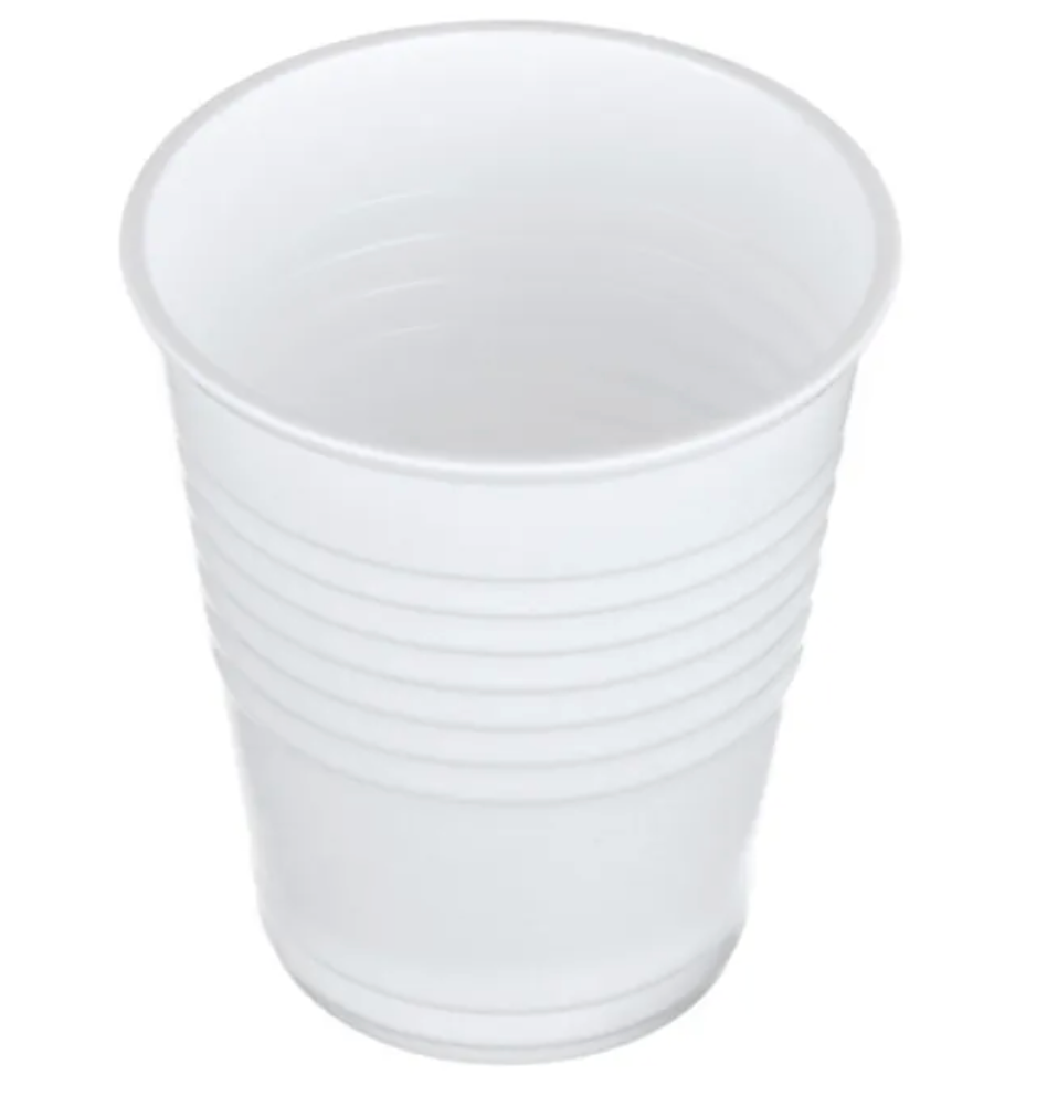 6oz White Plastic Cups Carton/1000
