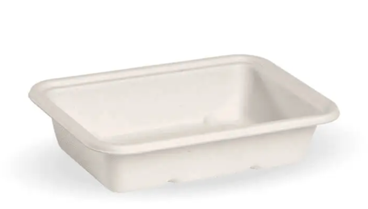 500ml White Plant Fibre Takeaway Base Carton/500