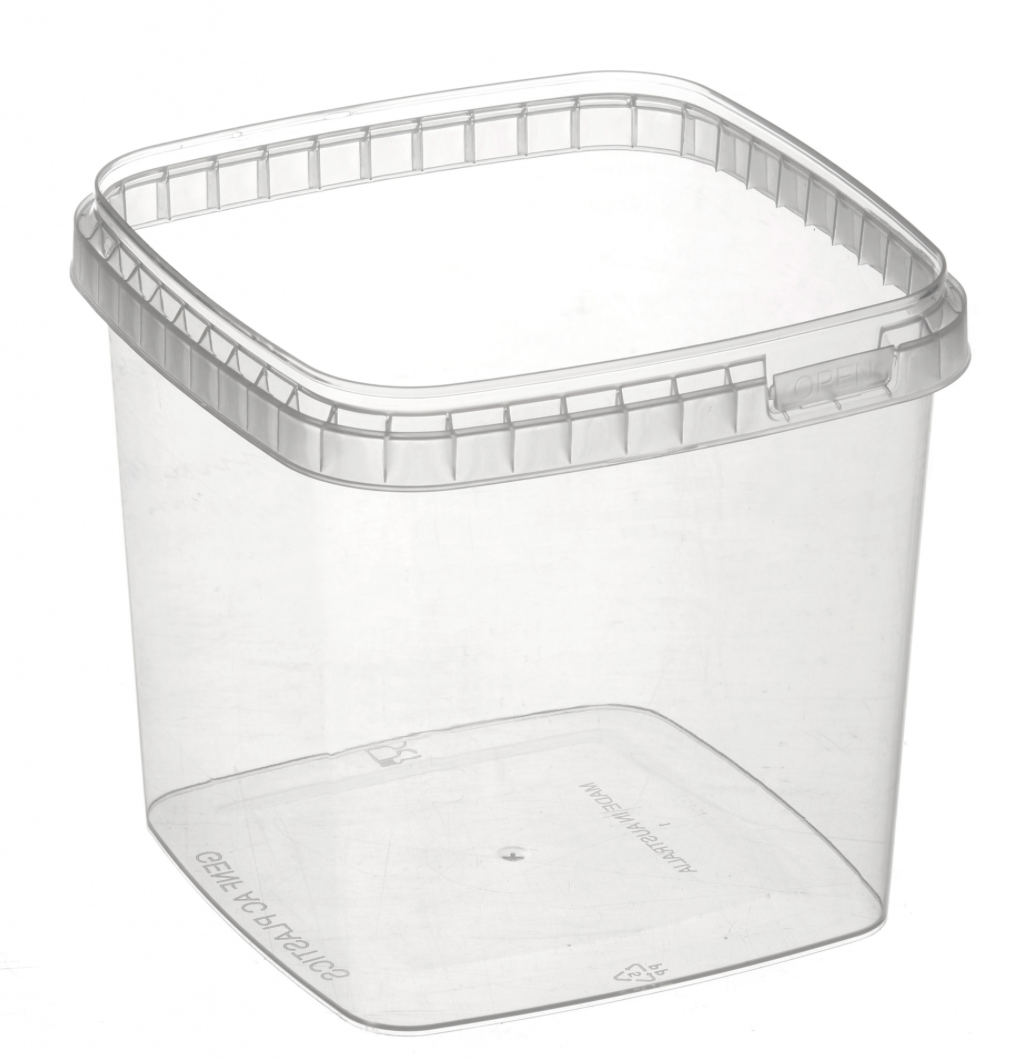 Genfac Tamper Evident Container Square 1200ml (128mm) Carton/320