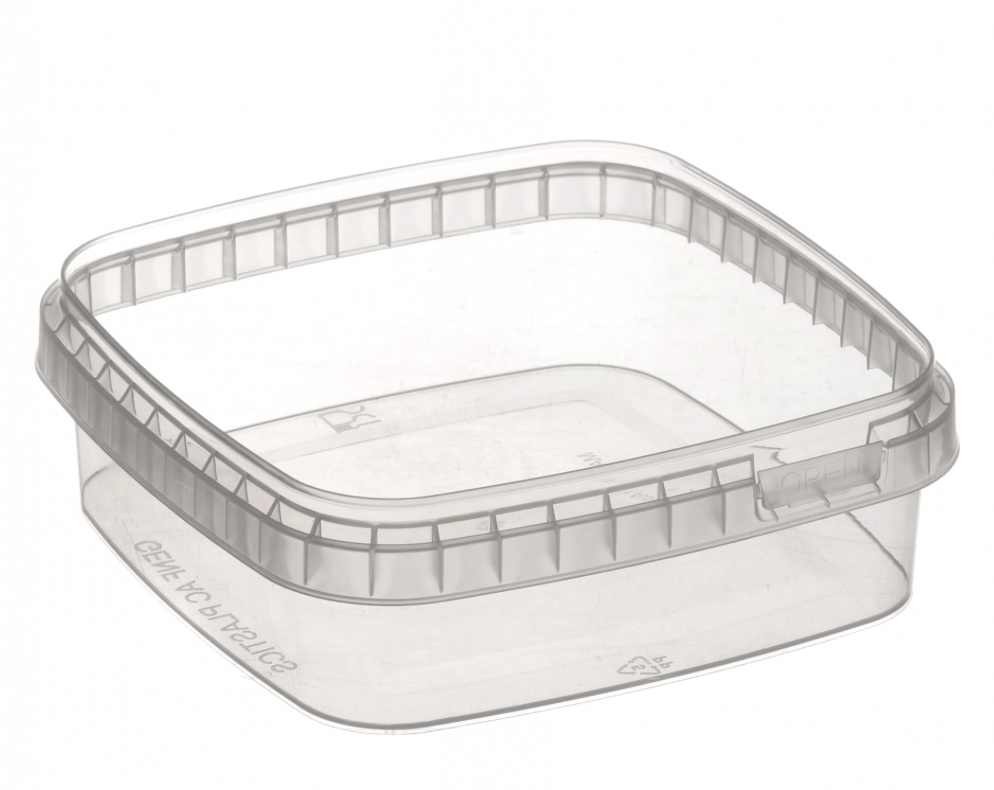 Genfac Tamper Evident Container Square 300ml (128mm)