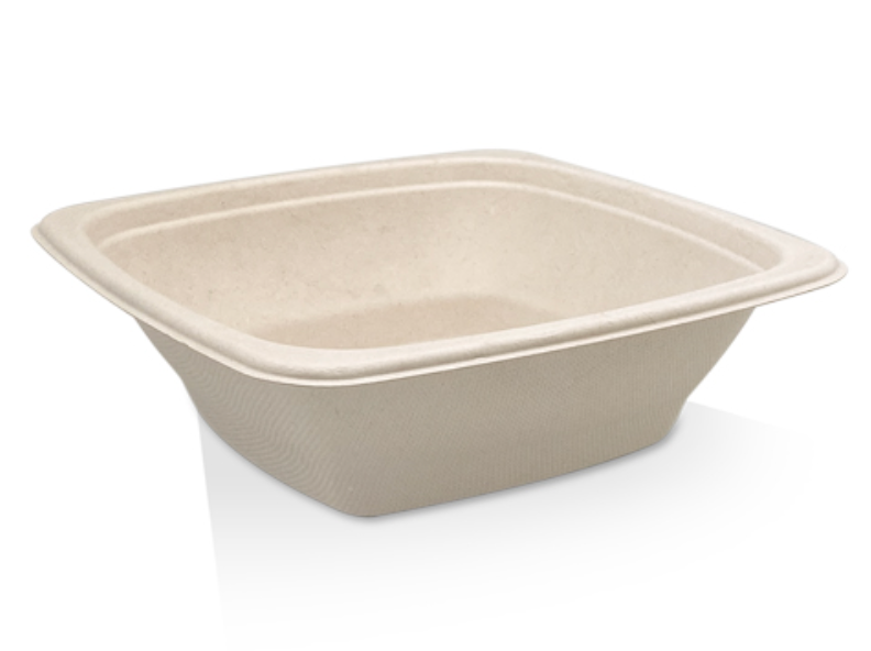Unbleached Sugarcane Square Container 24oz Carton/300
