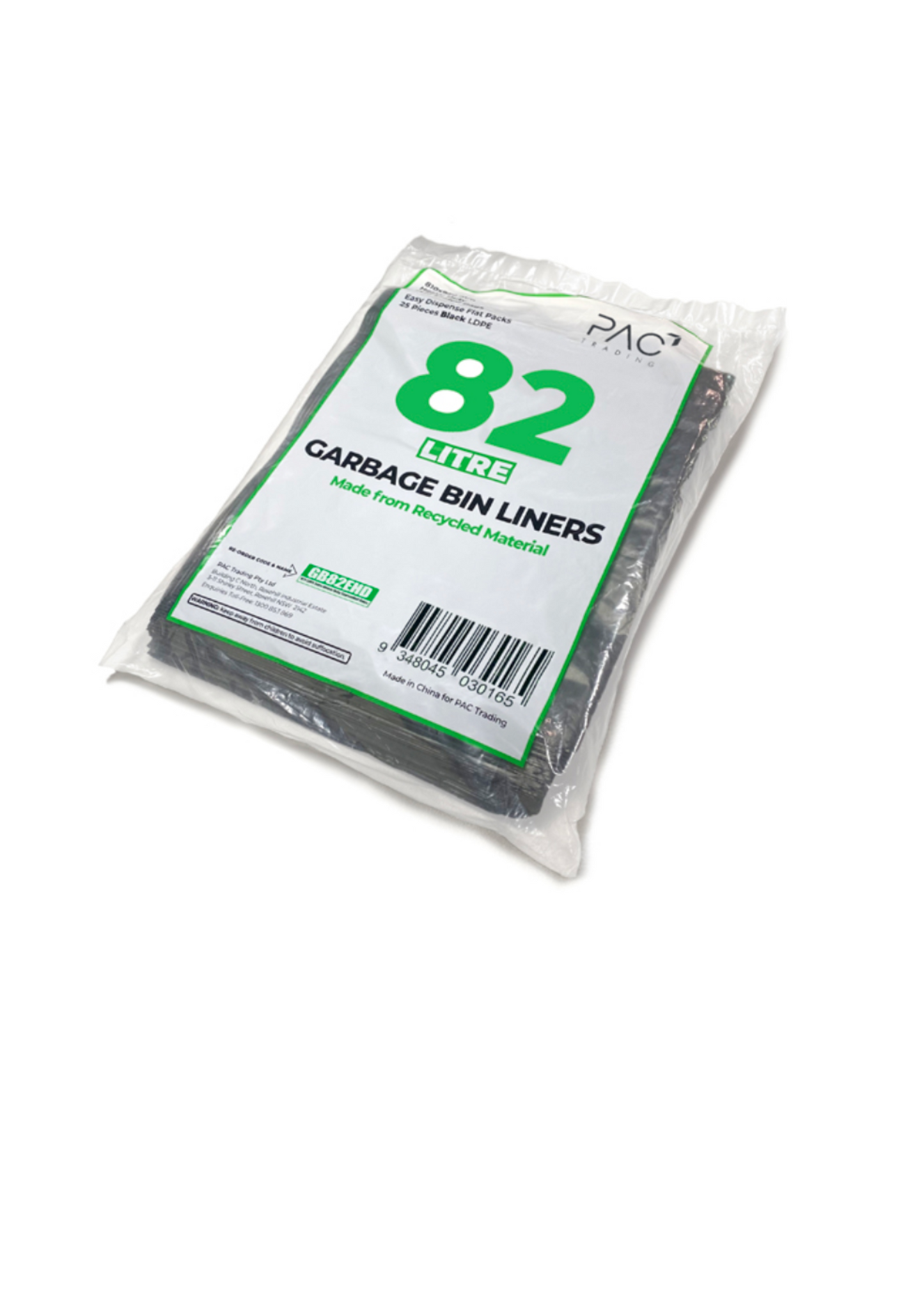 82L Extra Heavy Duty Garbage Bin Liner 82 Litre Carton/200