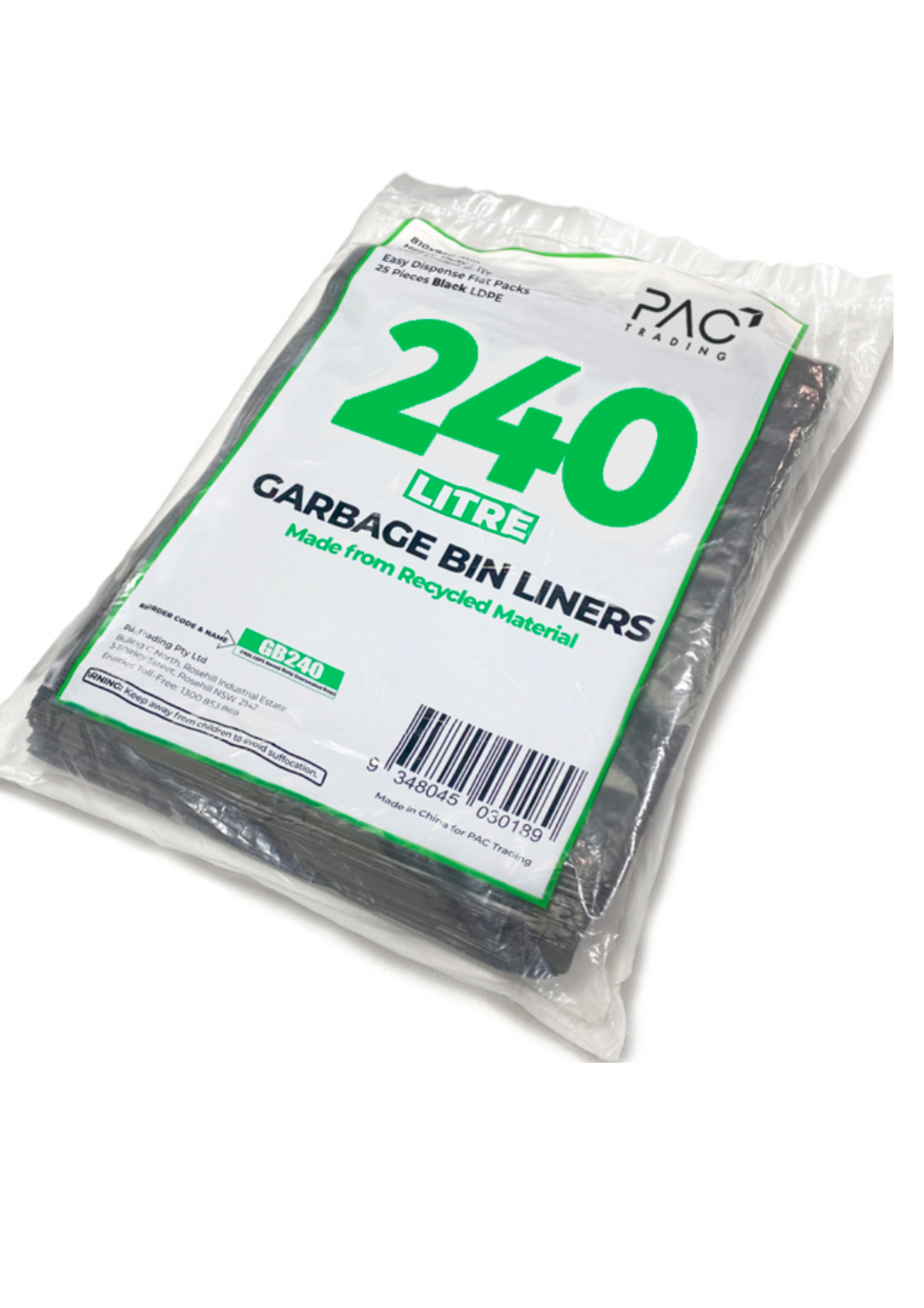 240L Garbage Bin Liner Carton/100