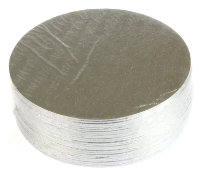 16inch Round Double Standard Silver Cakeboard Pack/25