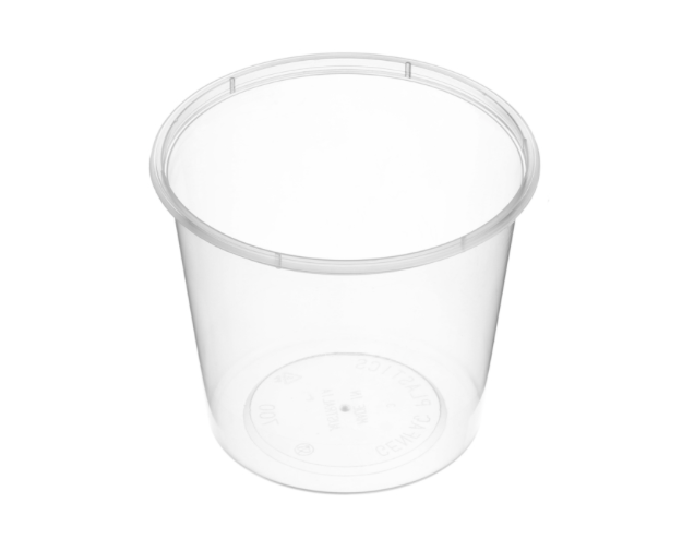 Genfac 700ml Round Container Natural Clear Carton/500