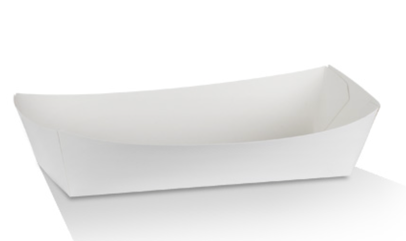 Hot Dog Tray White Cardboard (Carton of 250)