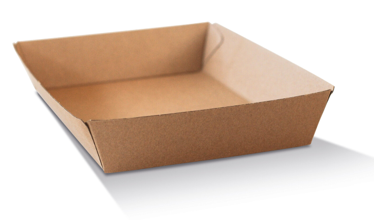 Medium Tray Corrugated Brown Plain Kraft Tray 3 Carton/250