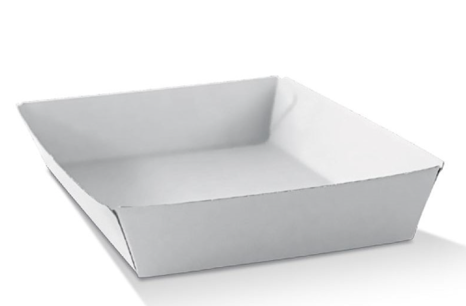 Medium White Corrugated Tray Carton/250