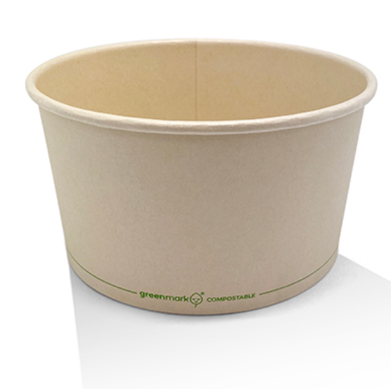 PLA Coated Bamboo Paper Salad Bowl 32oz Carton/300