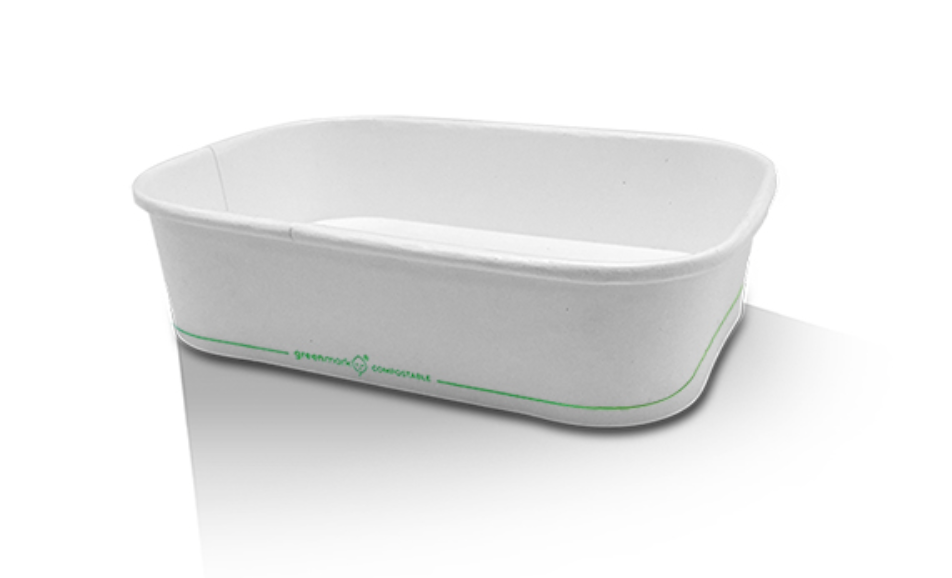 PLA Coated White Rectangular Container 500ml (Carton of 300)