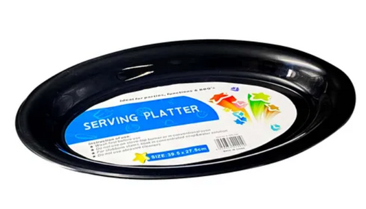 Oval Serving Platter Black 15inch