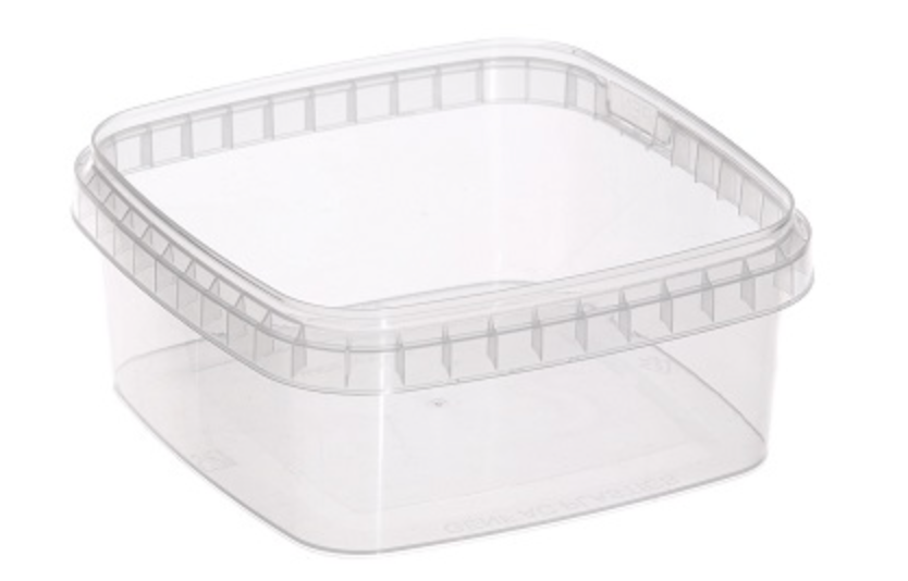 Genfac Tamper Evident Container Square 500ml (128mm) Carton/400