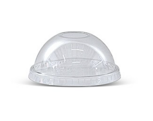 10oz and 12oz PET Dome Lid Die Cut Hole (Carton of 1000)