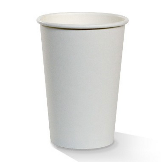 12oz PE Coated Single Wall Cup White (Carton of 1000)