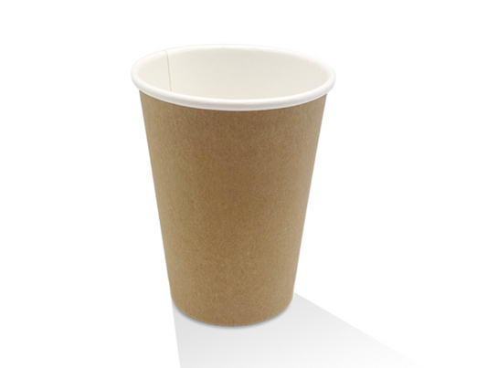 12oz PE Coated Single Wall Cup Kraft Print