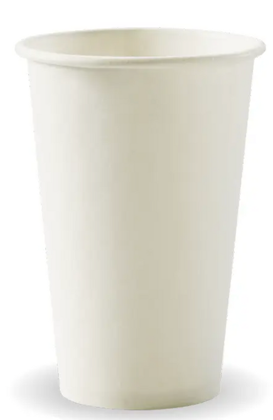 12oz Slim (80mm) PE Coated White Coffee Cup (Carton of 1000)