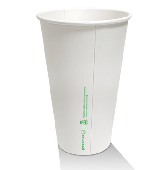 16oz Aqueous Coated Single Wall Coffee Cup White (Carton of 1000)