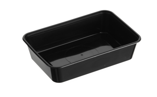 Genfac Rectangular Container Black (Carton of 500)
