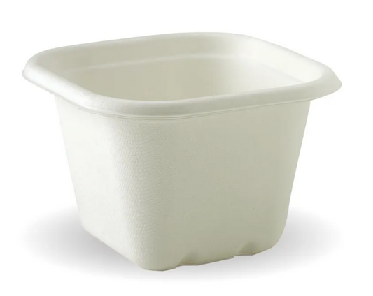 Biopak 630ml White Bio Takeaway Base