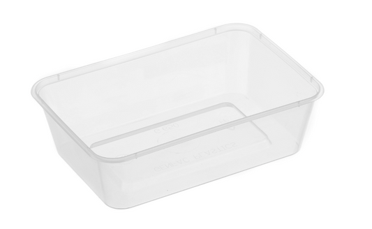 Genfac 650ml Rectangular Container Clear (Carton of 500)