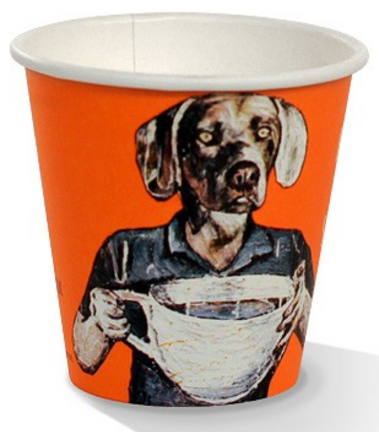 6oz PLA Coated Single Wall Coffee Cup Art Series (Carton of 1000)