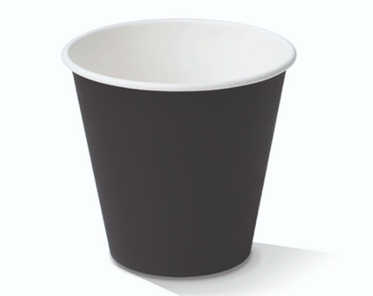 6oz PE Coated Single Wall Cup Black (Carton of 1000)