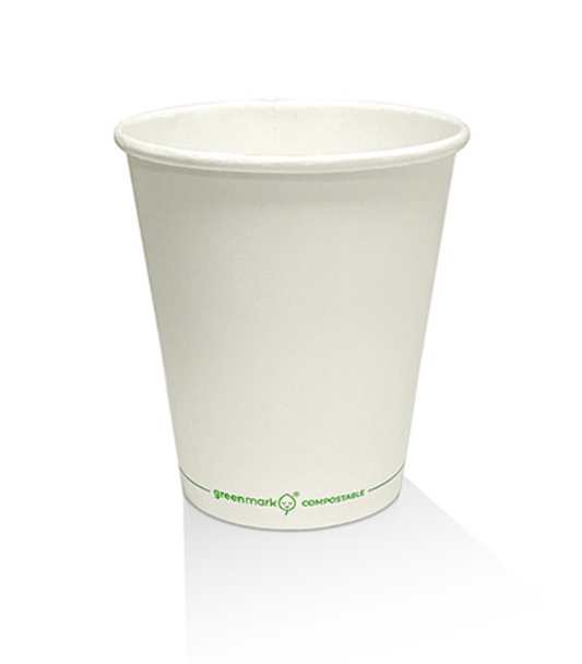 6oz PLA Coated Single Wall Coffee Cup Plain 80mm Top (Carton of 1000)