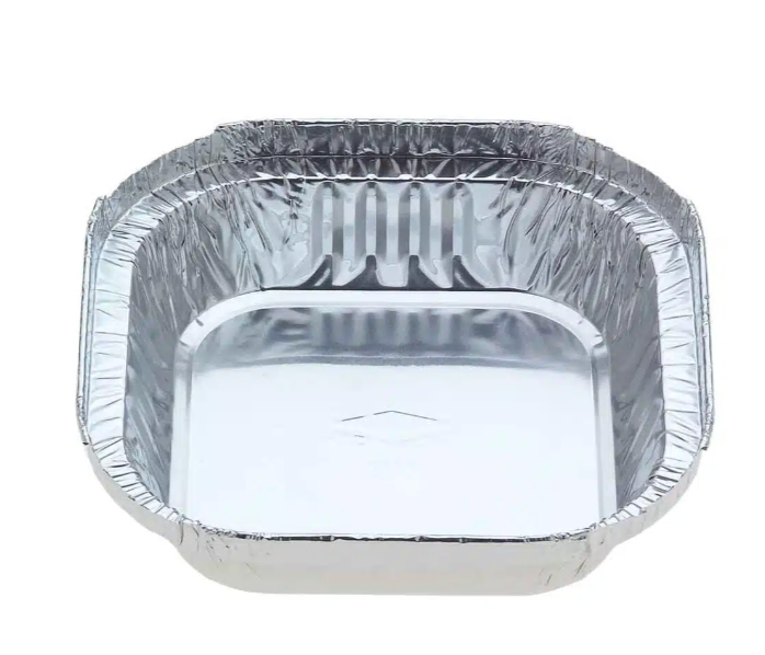 Small Shallow Square Foil Container 305ml (1000 per carton)