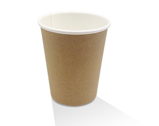 8oz PE Coated Single Wall Cup Kraft (Carton of 1000)