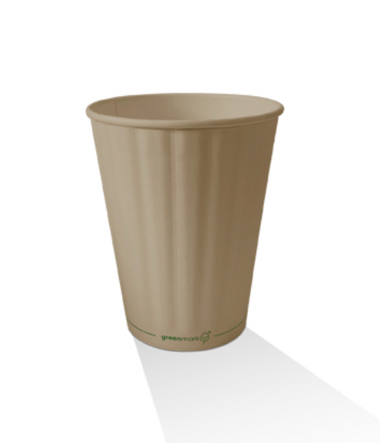 8oz Aqueous Coated Bamboo Embossed Double Wall Cup