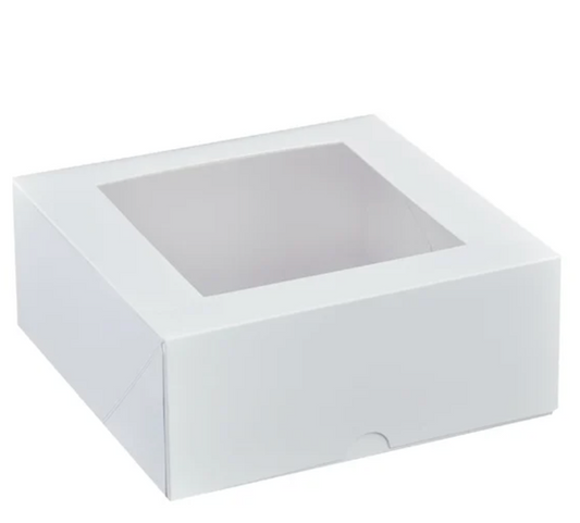 8x8x4 Cake Box WITH WINDOW (carton of 100)