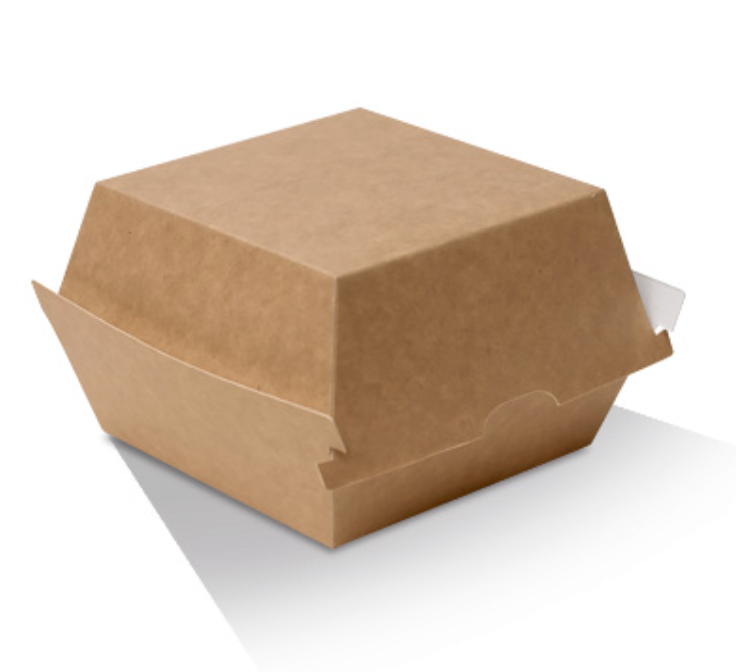 Corrugated Burger Box Brown Kraft Carton/250