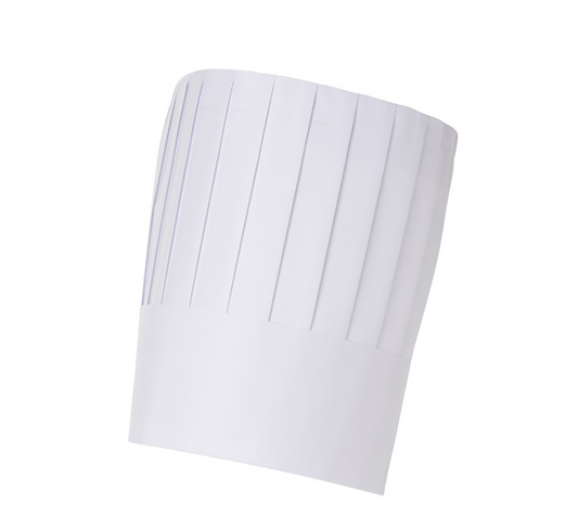 Chef Hat Paper 9inch Vertical Pleated