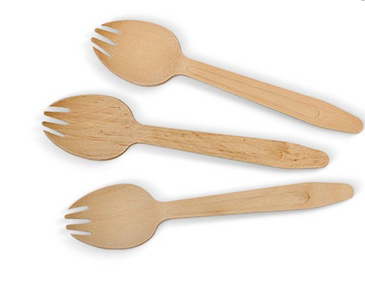 Coated Wooden Sporks (Pack of 20000)