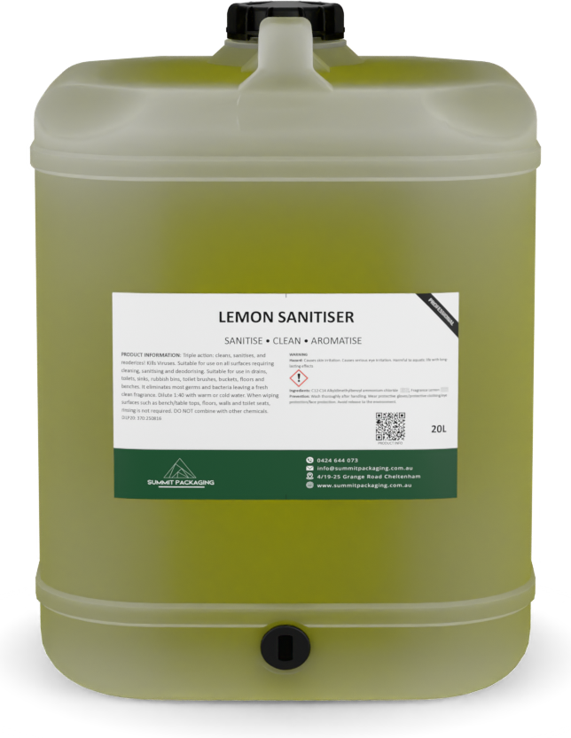 20L Lemon Sanitiser Hospitality Grade