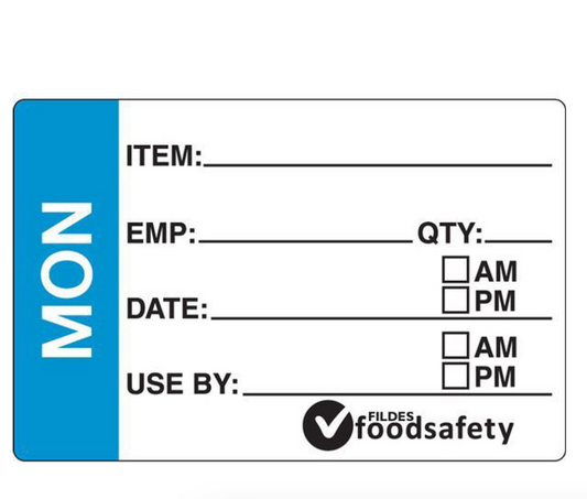 Food Rotation Label- Removable- Mon-Fri
