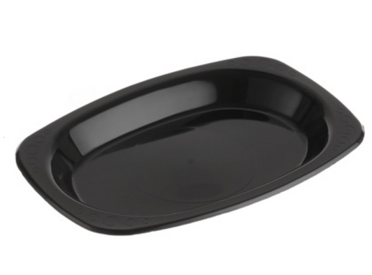 Genfac 160mmx230mm Oval Plate Small Black