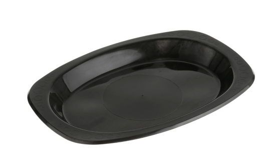 Genfac 210mmx300mm Oval Plate Medium Black