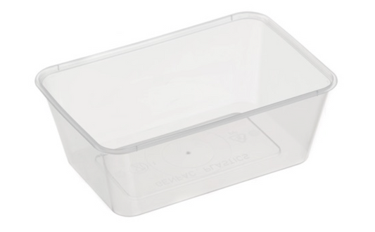 Genfac G1000ml Rectangular Container Natural Carton/500