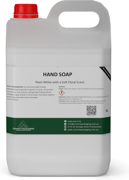 5L Pearl White Hand Soap Soft Floral Scent