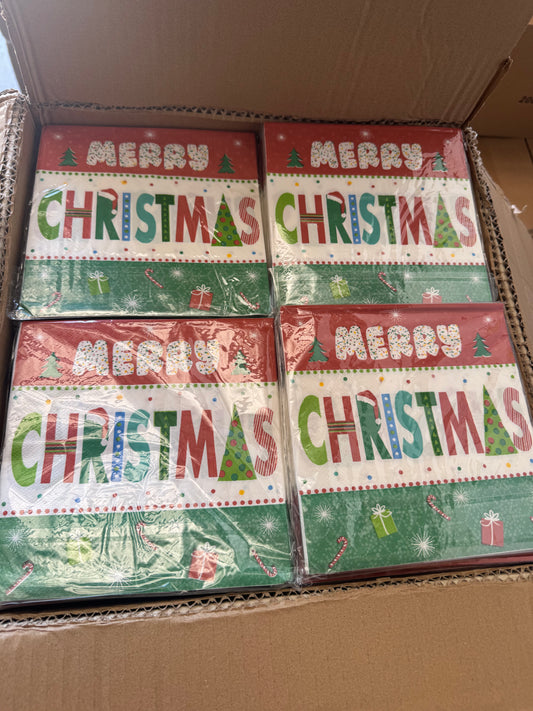 Christmas Decorated Napkins Pack/20