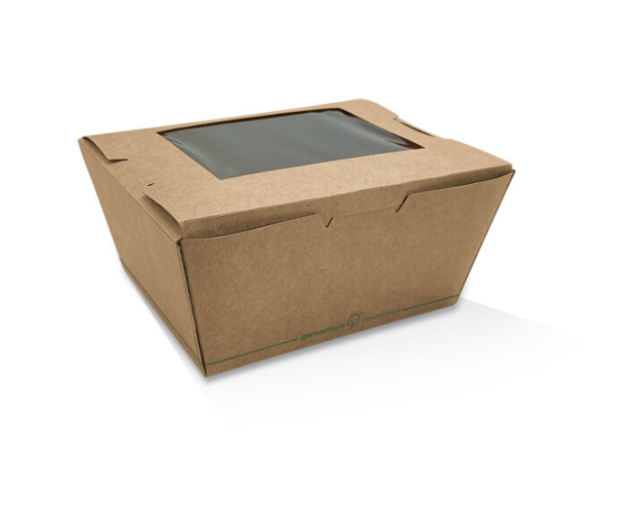 Lunch Box with PLA Window Small (Carton of 200)