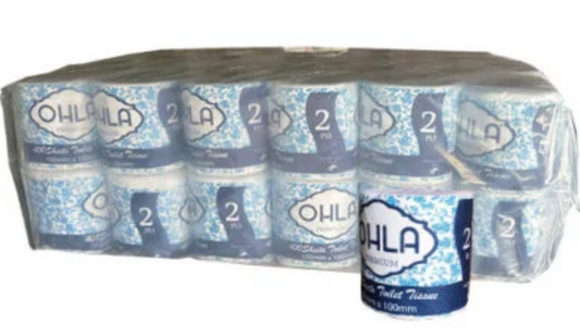 Ohla 400 Sheet Toilet Rolls 2Ply- 48 Rolls