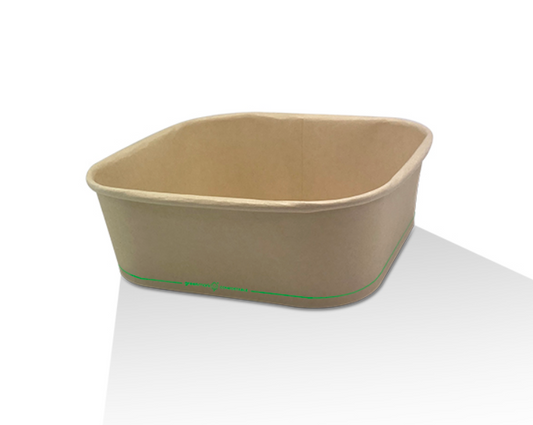 PBS Coated Bamboo Paper Square Container 1000ml