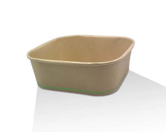 PBS Coated Bamboo Paper Square Container 1000ml Carton/300