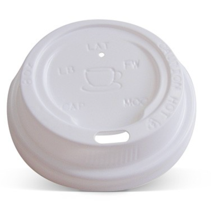 10oz PET Lid White (Carton of 1000)