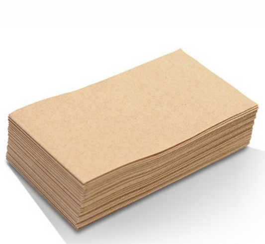 Recycled Napkin 2Ply Dinner GT Fold Kraft Brown Unbleached (Carton of 1000)