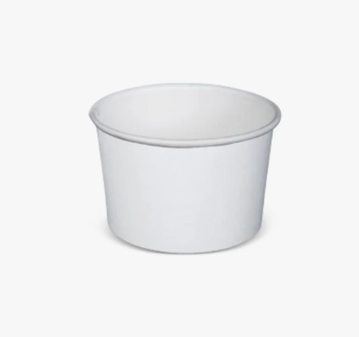 3oz Plain White Ice Cream Cup Carton/1000