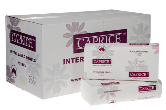 Caprice Interleaved Towel 24cm x 23cm Carton/16